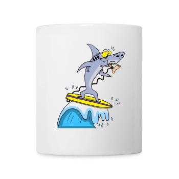 Surfer shark - Mug - white - Front