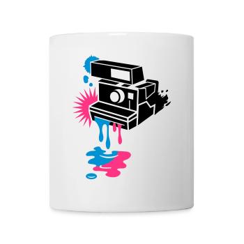 Sofortbildkamera - Farbe tropft raus - - Tasse - Weiß - Vorne