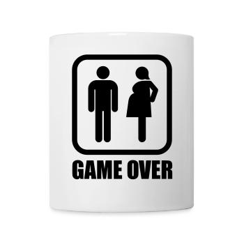 Game over - schwanger - Tasse - Weiß - Vorne