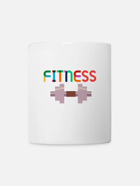 Sports de fitness et design de musculation - Mug blanc - blanc