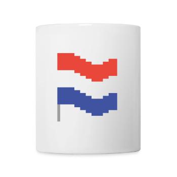 Niederlande Flagge Pixel Art - Tasse - Weiß - Vorne