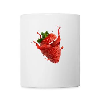 Strawberry with splash - Mug - white - Front