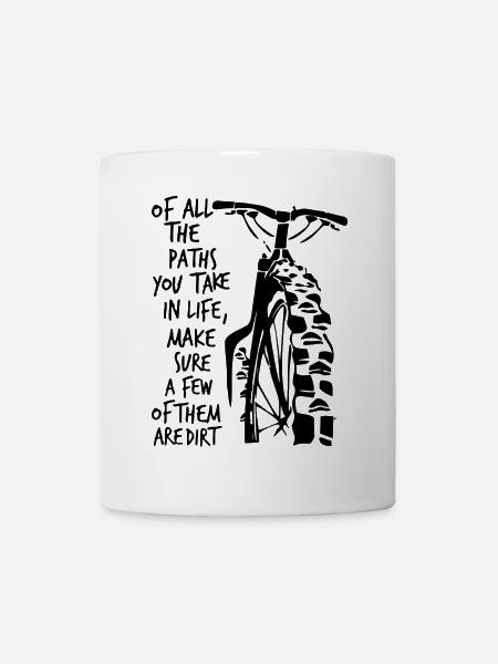 Schmutzige Fahrrad-T-Shirts - Tasse - Weiß
