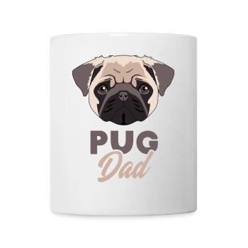 pug dad - ideal für alle Mops Liebhaber Geschenk - Tasse - Weiß - Vorne