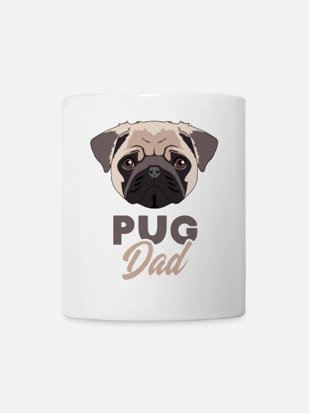 pug dad - ideal für alle Mops Liebhaber Geschenk - Tasse - Weiß