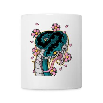 Japanische Schlange - Tasse - Weiß - Vorne