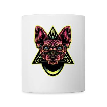 Sphynx Blumenfarbe - Tasse - Weiß - Vorne