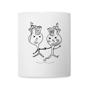 Tanzende Kohlrabis - Tasse - Weiß - Vorne