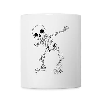 Squelette de danse Dab drôle je os I Halloween - Mug blanc - blanc - Devant