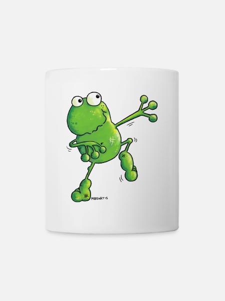 "Green Power" - Frog - Cartoon - Mug - white