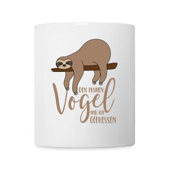 Sloth - I ate the early bird - Mug - white - Front