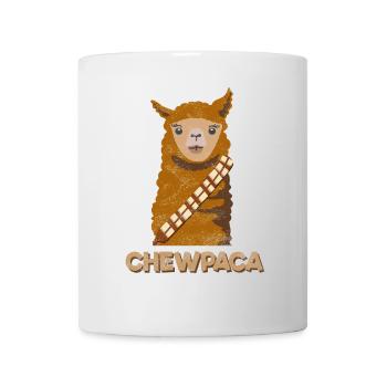 Alpaga Lama Chewpaca Comique Pérou - Mug blanc - blanc - Devant