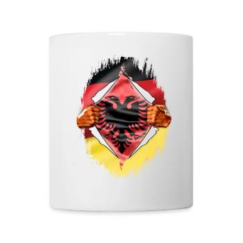 German-Albanian dual citizen Albanian heart - Mug - white - Front