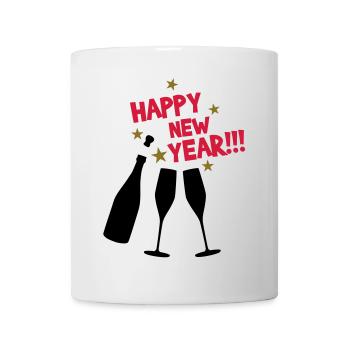 Happy new year - Bonne année - Mug blanc - blanc - Devant