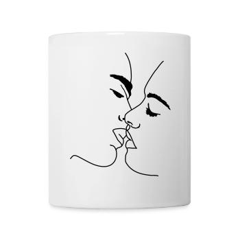 Kusslippen Mund kb2 - Tasse - Weiß - Vorne