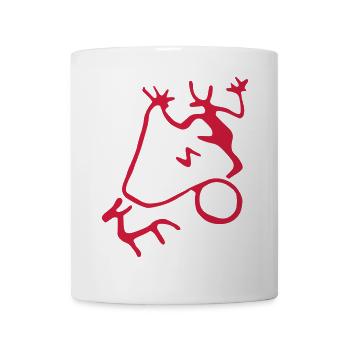petroglyphe Thor in his goat drawn chariot - Mug blanc - blanc - Devant