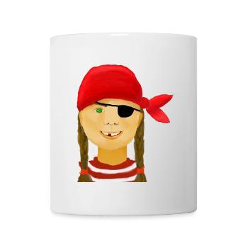 Pirate girl with no teeth - Mug - white - Front