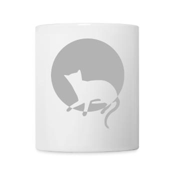 chat chat chat chat chat minou chatte minou - Mug blanc - blanc - Devant
