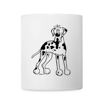 Deutsche Dogge - Hund - Doggen - Tasse - Weiß - Vorne