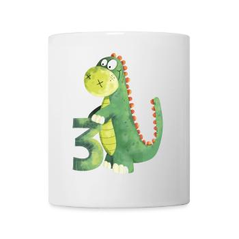 3ème anniversaire du dinosaure I Dino Dragon - Mug blanc - blanc - Devant