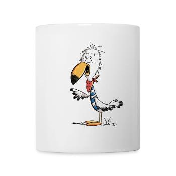 Nordsee Möwe I Frecher Vogel I Urlaub Geschenk - Tasse - Weiß - Vorne