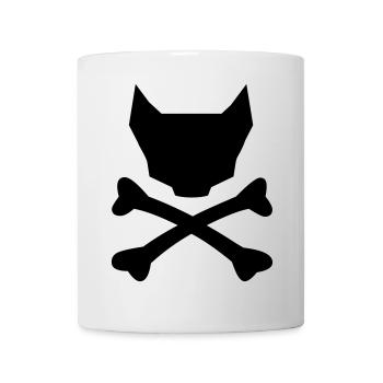 crâne de chat - Mug blanc - blanc - Devant