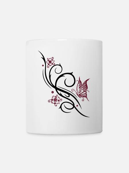 Fleurs de cerisier, fleurs de cerisier - Mug blanc - blanc