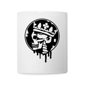 Skull with a crown - Mug - white - Front