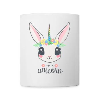Pastel Rabbit with Floral Crown - Mug - white - Front