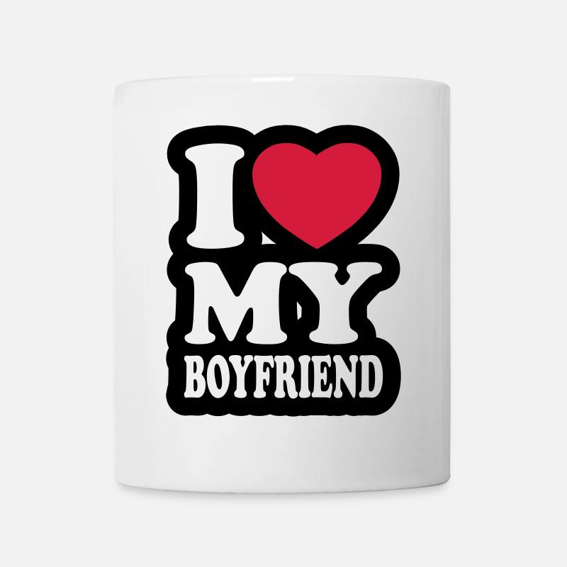 I love my boyfriend - Mug - white
