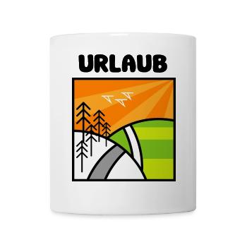 urlaub natur nature landschaft berge minimal icon - Tasse - Weiß - Vorne