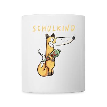 Schulkind Schlaufuchs mit Schultüte I Einschulung - Tasse - Weiß - Vorne
