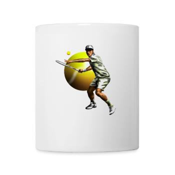 Tennisspieler - Tasse - Weiß - Vorne