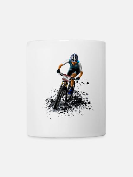 Mountainbike - Tasse - Weiß