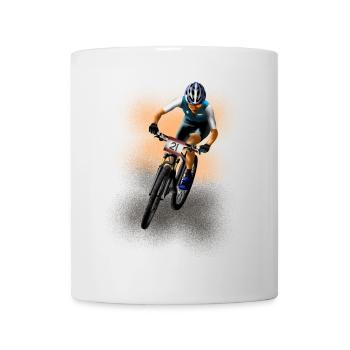 mountainbike - Mug blanc - blanc - Devant