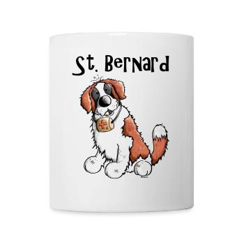 Drolliger Bernhardiner - Hund - Tasse - Weiß - Vorne