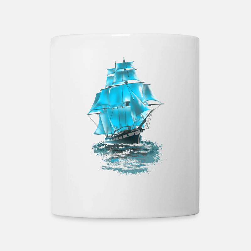 Segelschiff - Tasse - Weiß