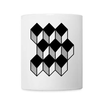 cube 3D - Mug - white - Front