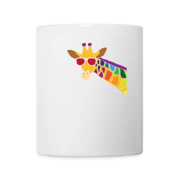 Giraffe mit Sonnenbrille Durchblick Cool Geschenk - Tasse - Weiß - Vorne
