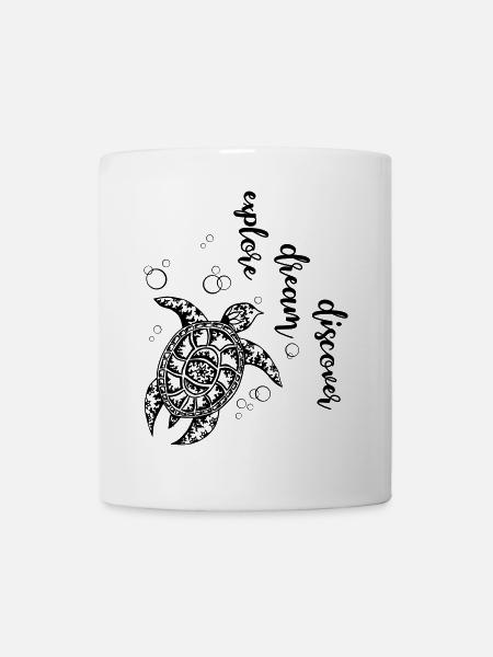 Explore Dream Discover - Turtle - Tasse - Weiß