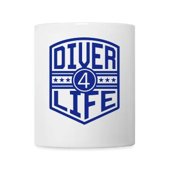 Diver 4 Life (crest) - Mug - white - Front