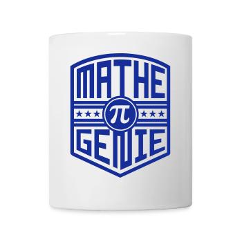 Mathe-Genie (Wappen) - Tasse - Weiß - Vorne