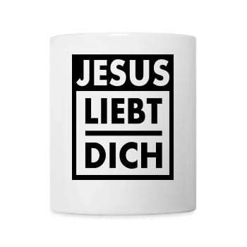 Jesus - Jesus Christus - Gott - Jesus Liebt Dich - Tasse - Weiß - Vorne