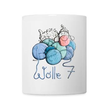 Schaf auf Wolle 7 - Tasse - Weiß - Vorne
