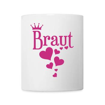 Team Braut - Hochzeit - JGA - Tasse - Weiß - Vorne
