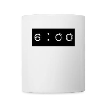 6 Uhr - Tasse - Weiß - Vorne