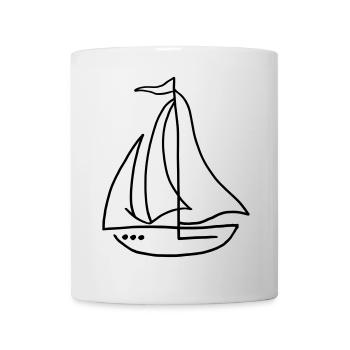 Voilier voilier - Mug blanc - blanc - Devant