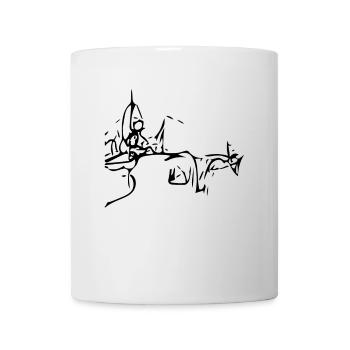 Abstraktes Design - Tasse - Weiß - Vorne