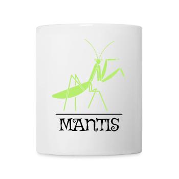 Gottesanbeterin – Illustration für Naturfreunde - Tasse - Weiß - Vorne