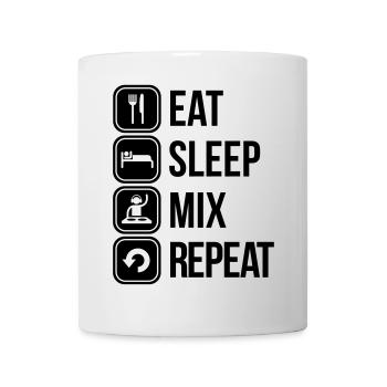 eat sleep mix repeat - Tasse - Weiß - Vorne